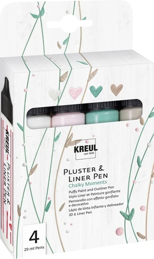 Kreul Puffy Ensemble de stylos Chalky Moments 4 pièces