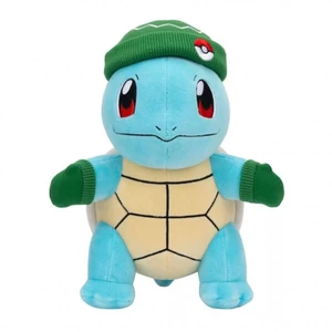 Jazwares Pokémon plyšový Squirtle v zelenej čiapke a palčiakoch 20 cm