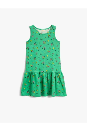 Koton Girl's Floral Sleeveless Dress Cotton