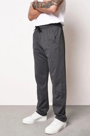 14308 Dewberry Straight Leg Pocket Zipper Detailed Sweatpant-ANTHRACITE