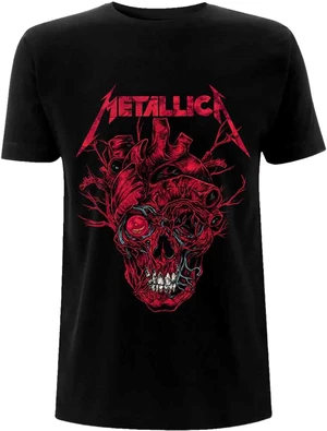 Metallica Camiseta de manga corta Heart Skull Unisex Black 2XL