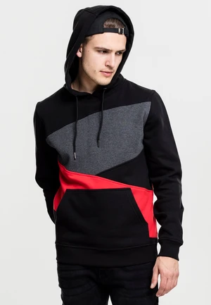 Zig Zag Hoody blk/red/cha