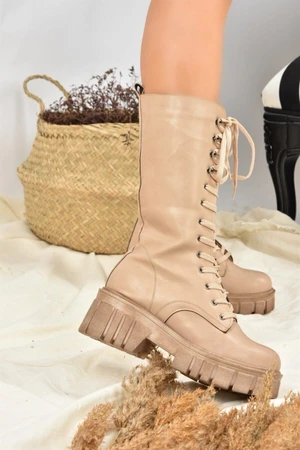 Fox Shoes Nude Women's Thick-Soleed Boots