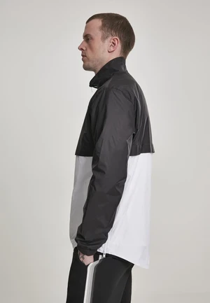 Stand Up Collar Pull Over Jacket blk/wht