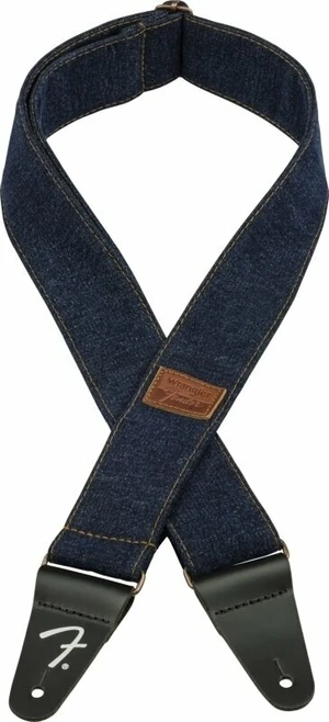 Fender Wrangler Logo Denim Strap Kytarový pás Dark Indigo