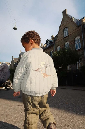 Dětská bomber bunda Konges Sløjd JUNO BOMBER JACKET zelená barva, KS101245