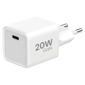 GaN nabíjačka WG 1xUSB-C s PD 20W, biela