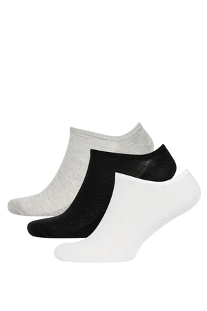 DEFACTO Men's 3-Pack Cotton Ankle Socks