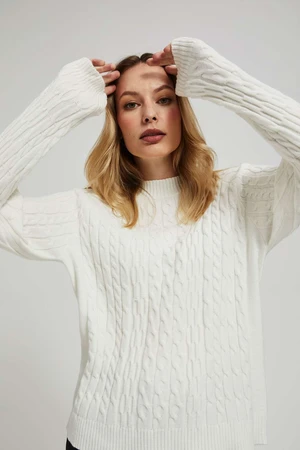 Sweater with decorative fabric