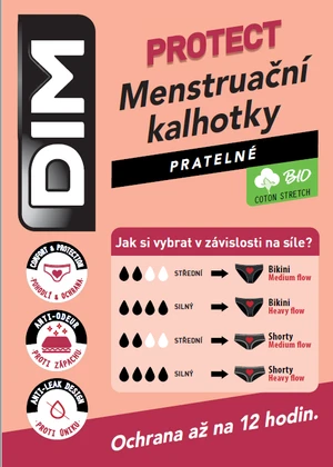 DIM MENSTRUAL LACE SLIP - Menštruačné nohavičky s čipkou - čierna