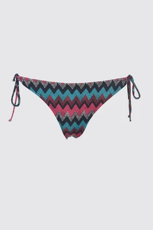 Trendyol Striped Bright Lace Low Waist Bikini bottom