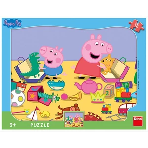 Dino Puzzle doskové Peppa Pig sa hrá 12 dielikov