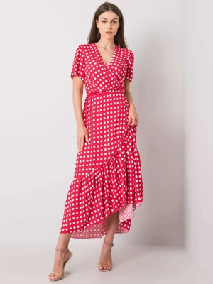 Red polka dot dress