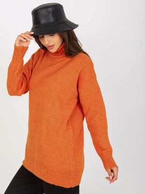 Dark orange turtleneck free cut RUE PARIS