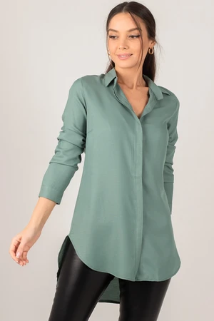 armonika Women's Green Tunic Shirt