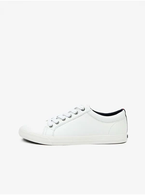 White Men's Leather Sneakers Tommy Hilfiger - Mens