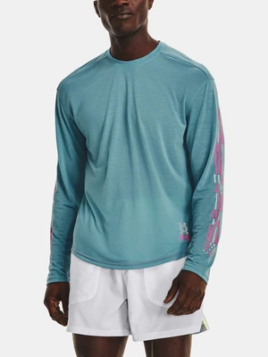 Under Armour T-Shirt UA RUN ANYWHERE BREEZE LS -BLU - Men