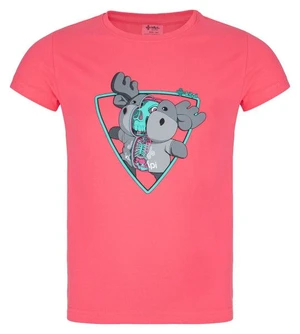 Girls' cotton T-shirt KILPI ALBION-JG PINK