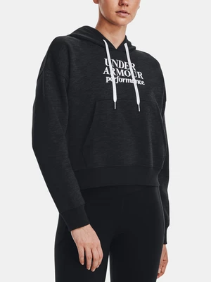 Under Armour Sweatshirt Essential Script Hoodie-BLK - Women