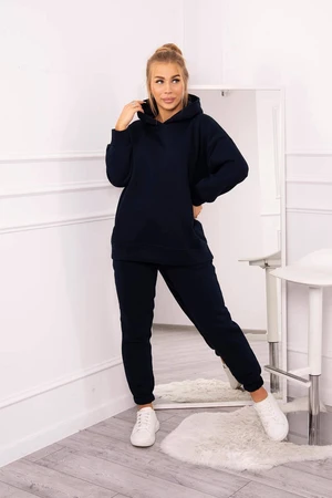 Insulated set with sweatshirt in dark blue