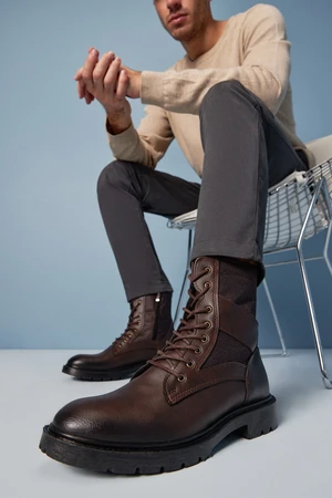 Yaya by Hotiç Brown Men's Boots & Booties