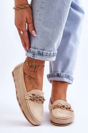 Women's Suede Moccasins Beige Sorento