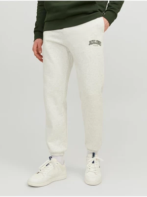 Jack & Jones Kane men's light grey brindle sweatpants