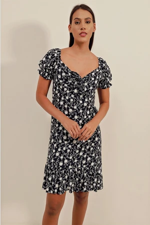 Bigdart 2408 Floral Dress - Black