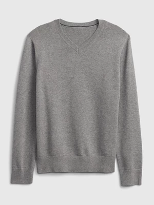 Grey boys' children's sweater uniform GAP