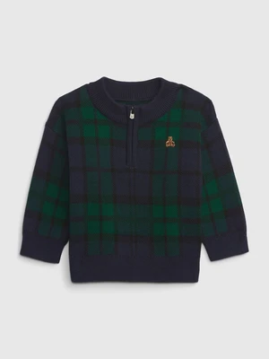 Dark blue boys' plaid sweater GAP