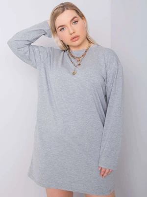 Gray cotton dress plus sizes