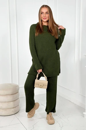 2-piece khaki sweater set