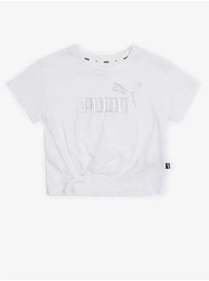 White Girls' T-Shirt Puma ESS+ - Girls