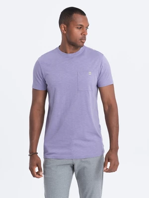 Ombre Men's knitted T-shirt with patch pocket