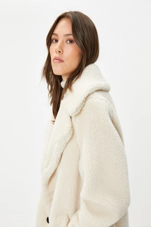 Koton Women's Off-White Coat