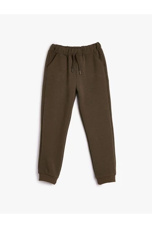 Koton Basic Jogger Sweatpants with Tie Waist Pocket
