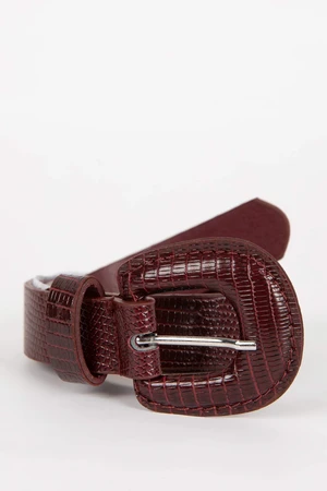 DEFACTO Woman Oval Buckle Faux Leather Classic Belt