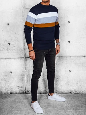 Men's dark blue sweater Dstreet