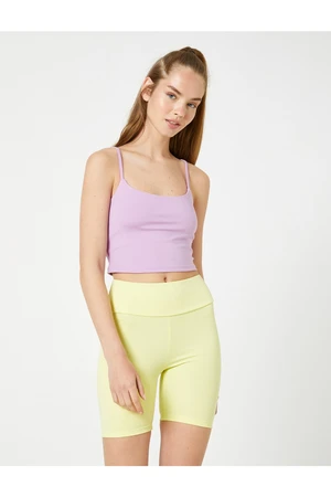 Koton Crop Tank Top with Thin Straps