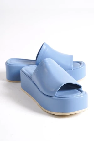 Capone Outfitters Capone Soles Women's Chubby Wedge Wedge Heels Jeans Blue Women's Sandals