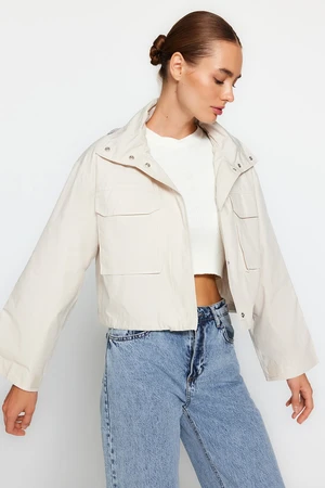 Trendyol Stone Oversize Thin Jacket Coat