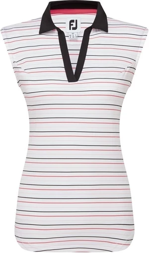 Footjoy Sleeveless Striped Lisle Black M Koszulka Polo