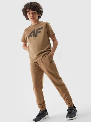 Boys' jogger sweatpants 4F - beige