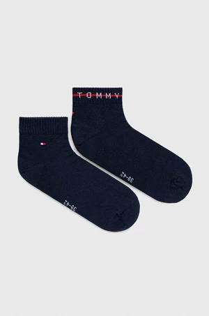 Ponožky Tommy Hilfiger 2-pack pánské, tmavomodrá barva