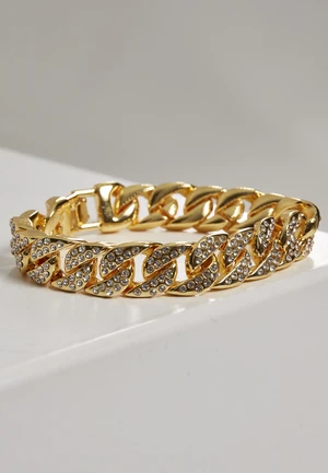 Large bracelet with gold stones