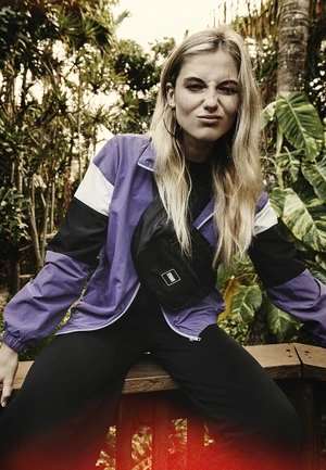 Women's 3-Tone Crinkle Track Jacket Ultraviolet/blk/wht