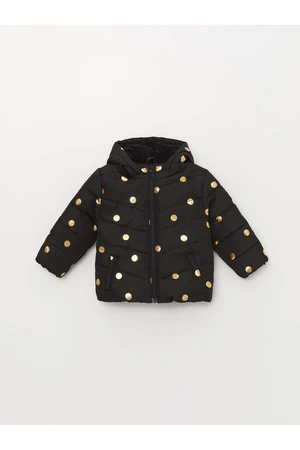 LC Waikiki Hooded Long Sleeve Patterned Baby Girl Coat