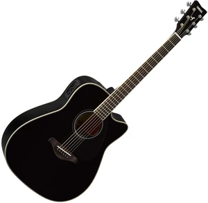 Yamaha GFGX820CBLII Black Guitare Dreadnought acoustique-électrique