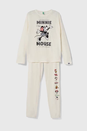 Detské pyžamo United Colors of Benetton x Disney béžová farba, vzorované