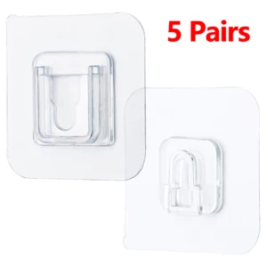 Hook Sticker Non-marking Wall Mount Transparent Suction Cup Hook No Perforation Multifunctional Wall Mount Router Retainer